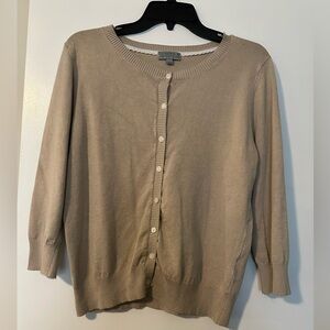 Women’s Size Large Joseph A. Women's Beige Button-Up Cardigan